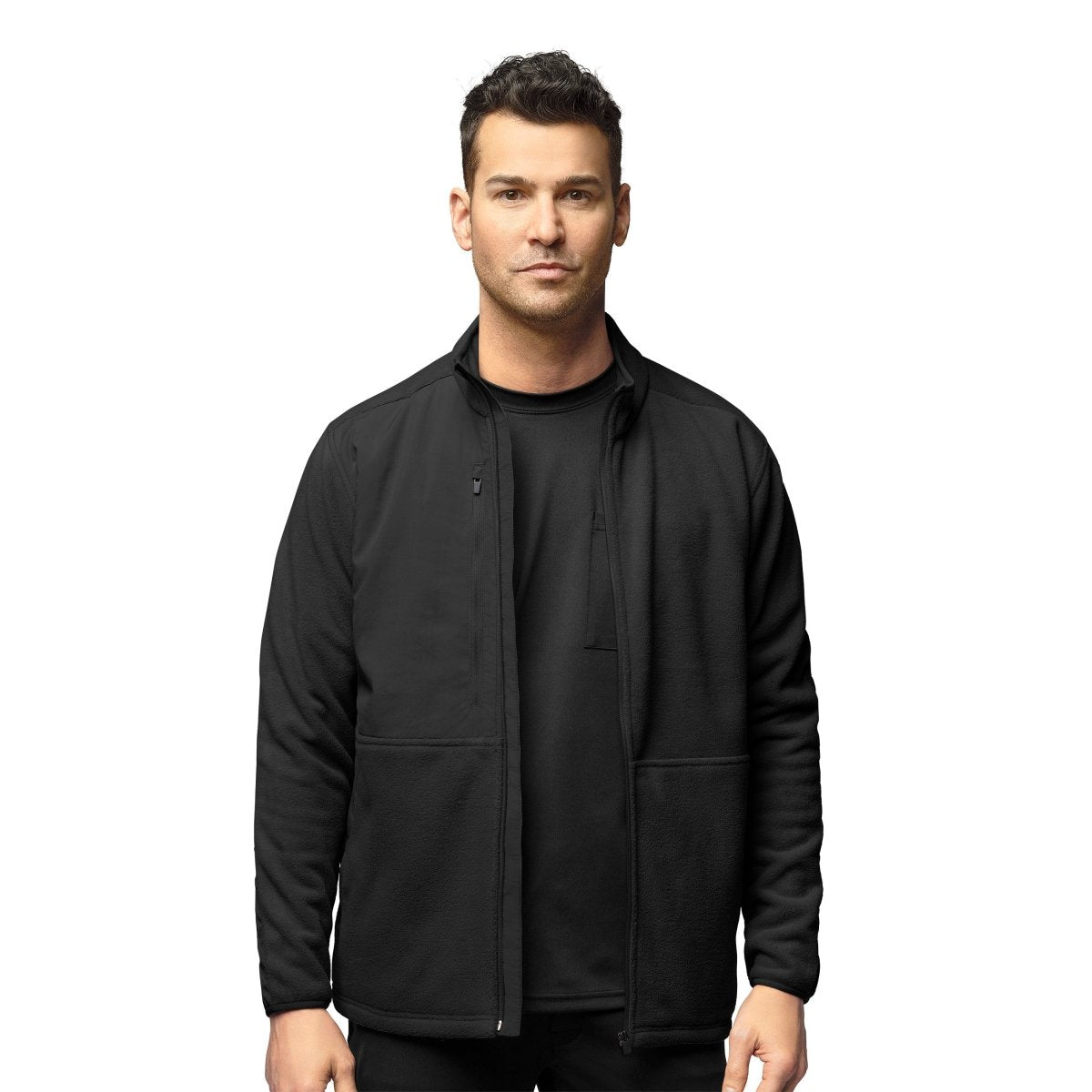 Men\'s Micro Fleece Jacket Scrub Zip – Hub